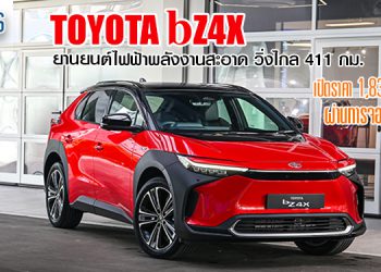 TOYOTA bZ4X ยานยนต์ไฟฟ้าใหม่ วิ่งไกล 411 กม. ตะลุยทุกที่ด้วย X-Mode พร้อมดีไซน์เฉียบ
