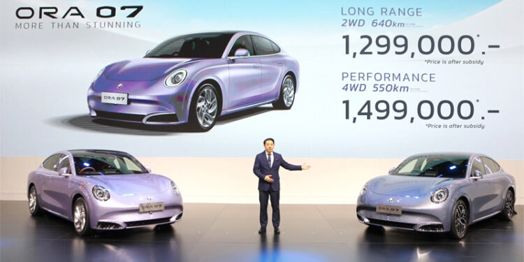 เกรท วอลล์ มอเตอร์ เปิดตัวและประกาศราคา ORA 07 อย่างเป็นทางการ เริ่มต้น 1.299 – 1.499 ล้านบาท