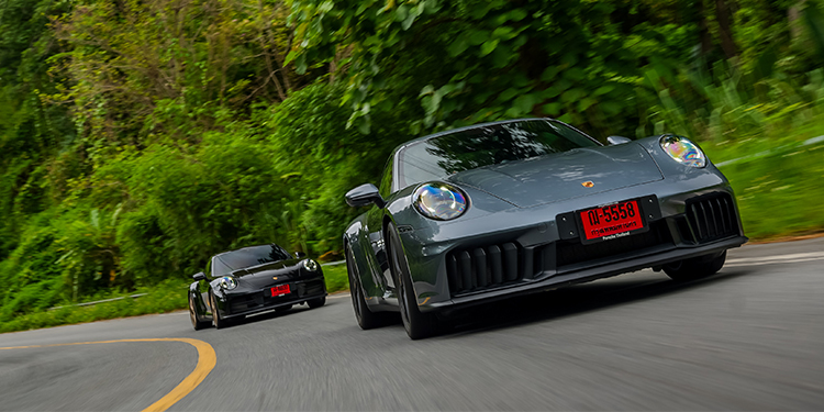 ปอร์เช่ 911 GTS T-Hybrid และ 911 Carrera ใหม่ สัมผัสสมรรถนะเร้าใจทุกโค้ง บนเส้นทางสุดท้าทายกลางธรรมชาติที่เชียงใหม่