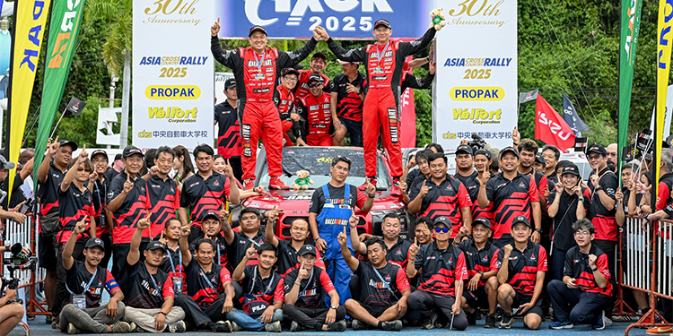 ชยพล โยธา คว้าแชมป์ประเภทโอเวอร์ออล และนำทีมมิตซูบิชิ แรลลี่อาร์ต คว้าแชมป์ประเภททีม ในการแข่งขันเอเชีย ครอสคันทรี แรลลี่ 2025