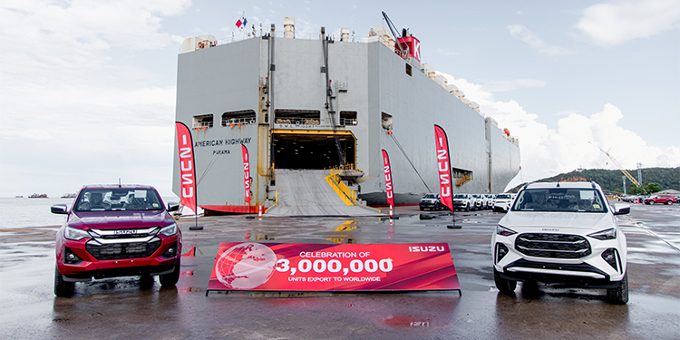 อีซูซุขับเคลื่อนเศรษฐกิจ ส่งออกรถจากฐานการผลิตไทยไปตลาดโลกครบ 3 ล้านคัน