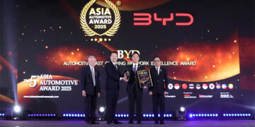 บีวายดี ประเทศไทย คว้าสองรางวัลจากเวที Asia Automotive Award 2025 สาขาขยายเครือข่ายยอดเยี่ยม และ จัดนิทรรศการโดดเด่น