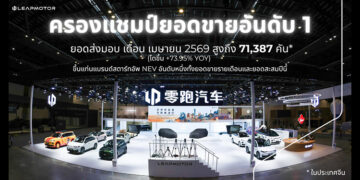 Leapmotor ครองอันดับ 1 ตอกย้ำตำแหน่งแบรนด์สตาร์ทอัพรถยนต์พลังงานใหม่ ด้วยยอดส่งมอบรถยนต์ 71,387 คัน ในเดือนเมษายน 2026 ในประเทศจีน