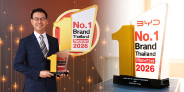 BYD ตอกย้ำความเป็นแบรนด์ยานยนต์พลังงานใหม่ ขวัญใจมหาชน คว้ารางวัล ‘MARKETEER No.1 Brand Thailand 2026’ ในกลุ่ม EV CAR