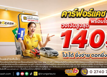คาร์ฟอร์แคช ยกระดับ “คาร์ฟอร์แคช พร้อมใช้” ชูวงเงินสูงสุด 140% โปะได้ ยิ่งจ่าย ดอกยิ่งลด สมัครได้ทุกช่องทาง พร้อมบริการเดลิเวอรี