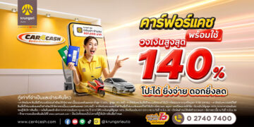 คาร์ฟอร์แคช ยกระดับ “คาร์ฟอร์แคช พร้อมใช้” ชูวงเงินสูงสุด 140% โปะได้ ยิ่งจ่าย ดอกยิ่งลด สมัครได้ทุกช่องทาง พร้อมบริการเดลิเวอรี