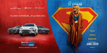 บีวายดี ประเทศไทย และ เรเว่ ร่วมสปอนเซอร์หนังฟอร์มยักษ์ SUPERGIRL ภายใต้แคมเปญ ‘Fly With SUPERGIRL, Drive With BYD’
