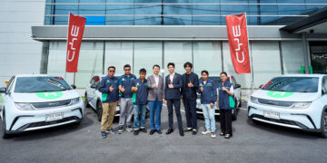 บีวายดี ประเทศไทย ผนึกกำลังกับ LINE MAN ส่งมอบรถ BYD เดินหน้าสร้าง ระบบนิเวศของยานยนต์ไฟฟ้า รองรับการขยายเครือข่าย EV บน LINE MAN RIDE