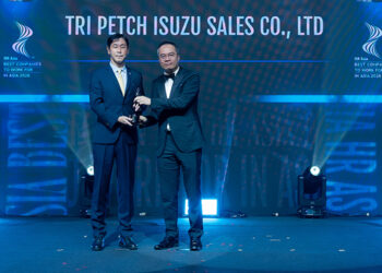 ตรีเพชรอีซูซุเซลส์ คว้ารางวัล “HR Asia Sustainable Workplace Awards 2026” สะท้อนองค์กรแห่งการเรียนรู้และเติบโตเคียงคู่สังคมอย่างยั่งยืน